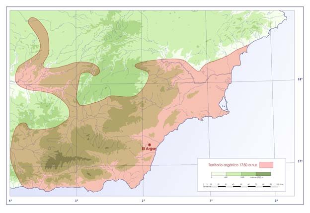 Máxima extensión de la Cultura Argárica de lo que conocemos hasta la fecha. Fuente: UAB/ASOME Image