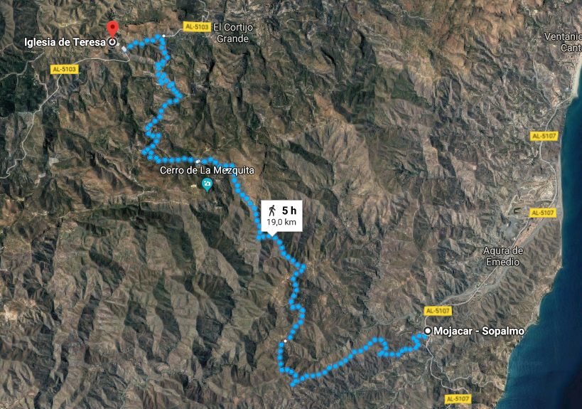 Ruta entre Sopalmo y Lugar de Teresa