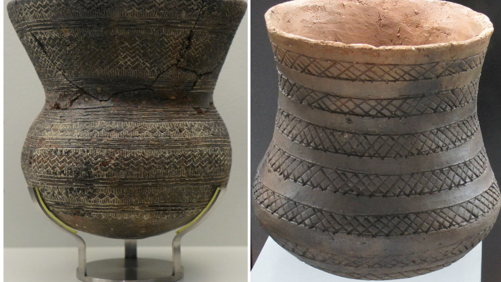 Vasos campaniformes de Los Millares. Museo de Almería Vasos campaniformes de Los Millares. Museo de Almería