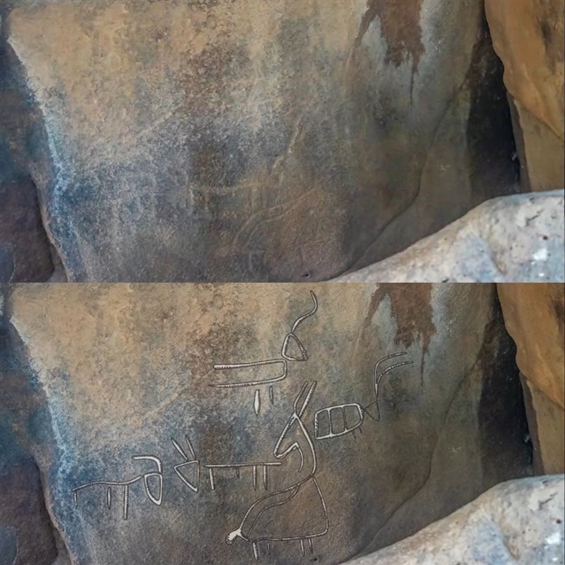 Representaciones de animales grabados en el dolmen de Yehudiya. Fuente: NG/ Autoridad de Antigüedades de Israel Representaciones de animales grabados en el dolmen de Yehudiya. Fuente: NG/ Autoridad de Antigüedades de Israel