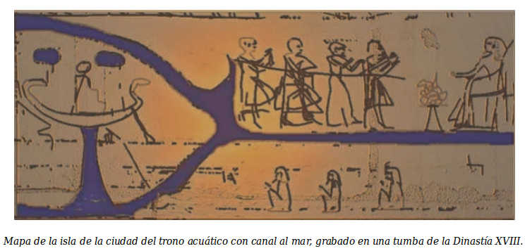 Mapa grabado en tumba de la Dinastía XVIII. La Mapa grabado en tumba de la Dinastía XVIII. La