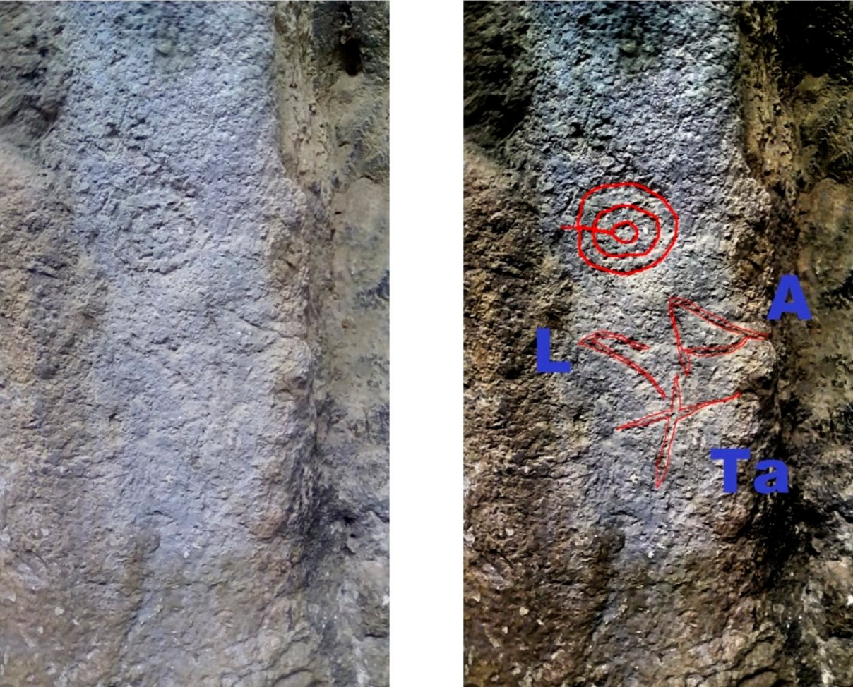 Paleoescritura ATAL en el barranco de Otiñar (El Toril, Jaén) - Georgeos Díaz-Montexano / atlantidahistorica.com Paleoescritura ATAL en el barranco de Otiñar (El Toril, Jaén) - Georgeos Díaz-Montexano / atlantidahistorica.com