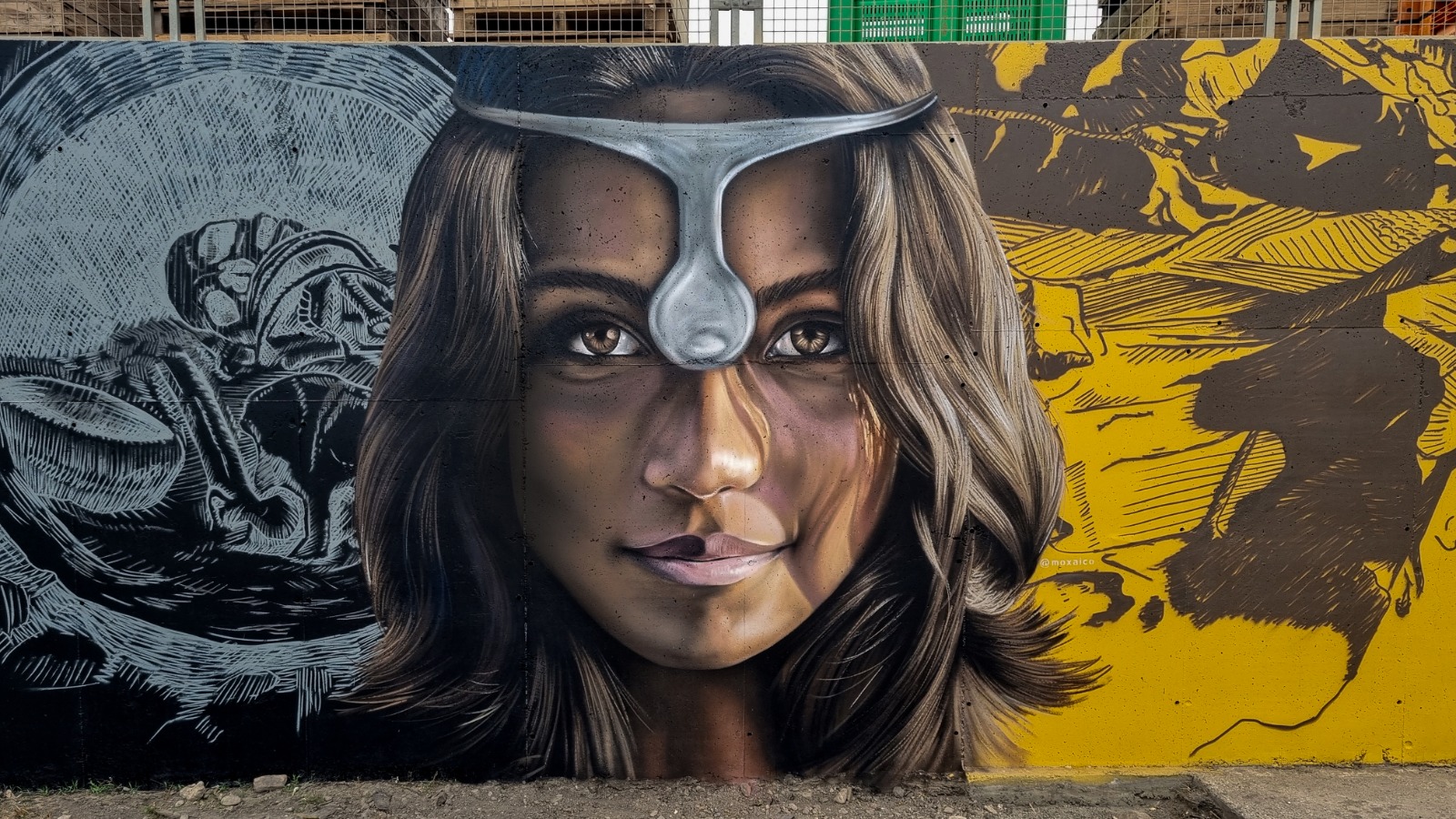 Mural realizado en Antas por el artista visual Mural realizado en Antas por el artista visual