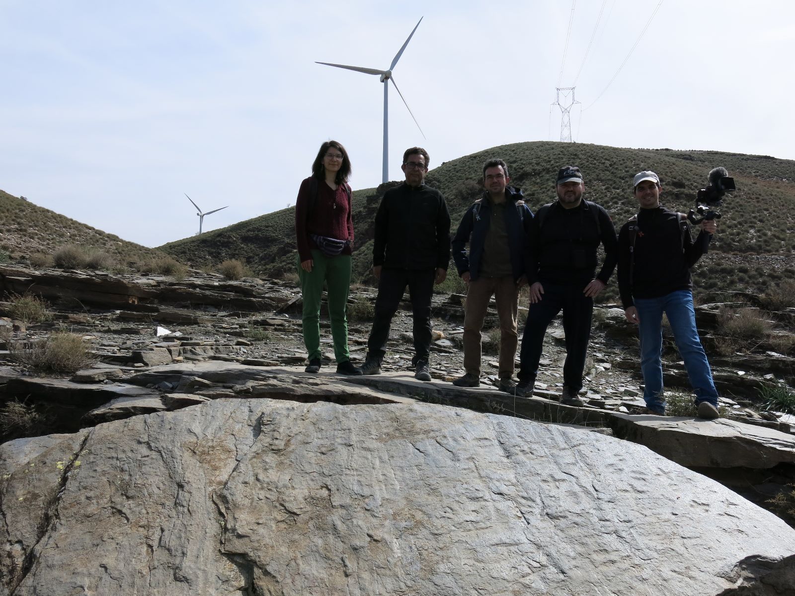 El equipo de Argárica (Silvia, Roberto, Rafael y Manuel) con Gonzalo Aranda junto a la El equipo de Argárica con Gonzalo Aranda junto a la